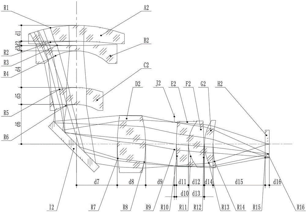 Novel optical path deflection camera lens