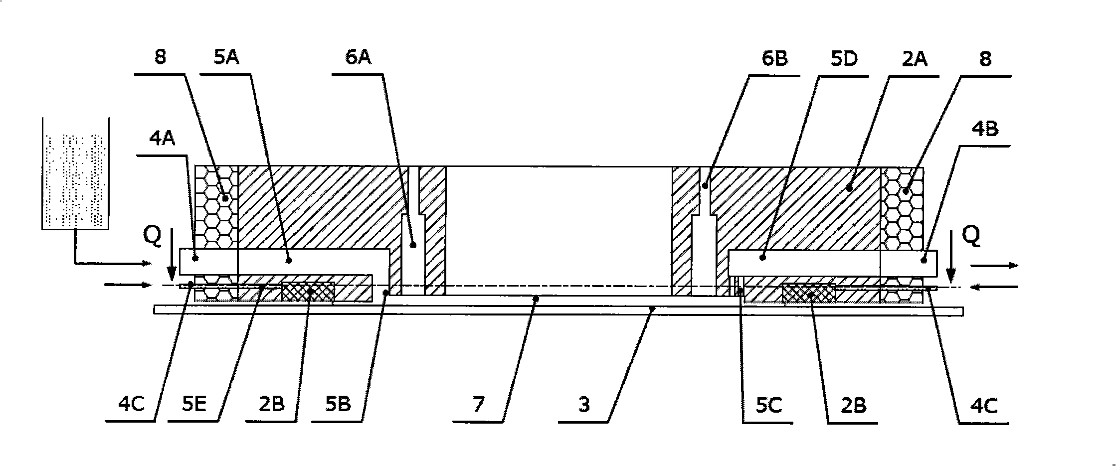 Immersion self-adapting seal control device used for photo-etching machine