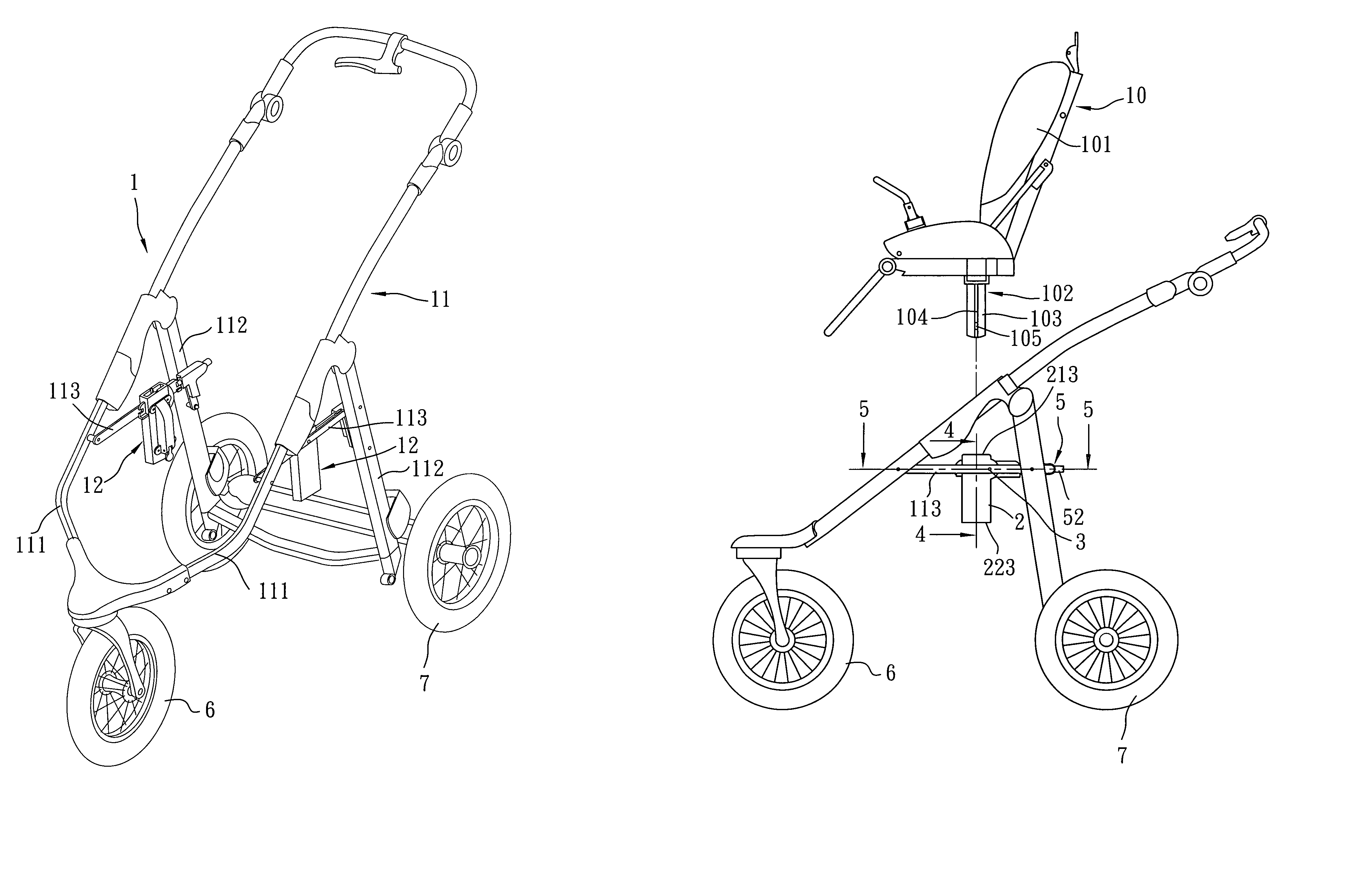 Stroller with a detachable seat member