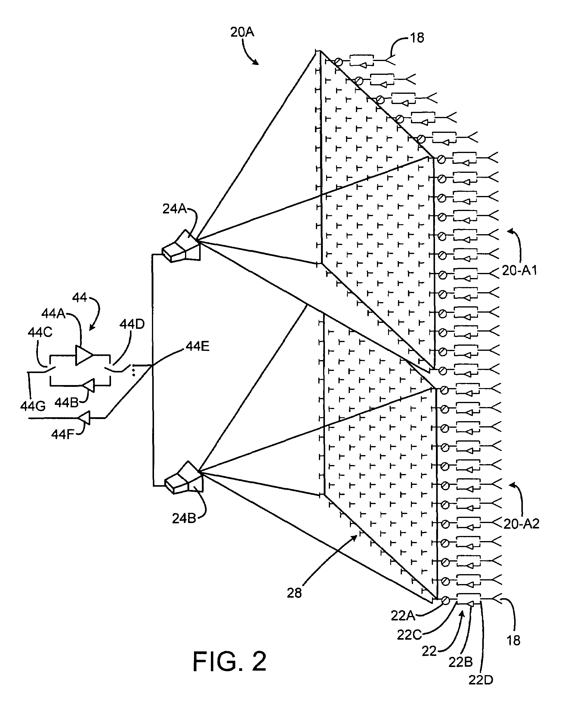 Electronically scanned antenna