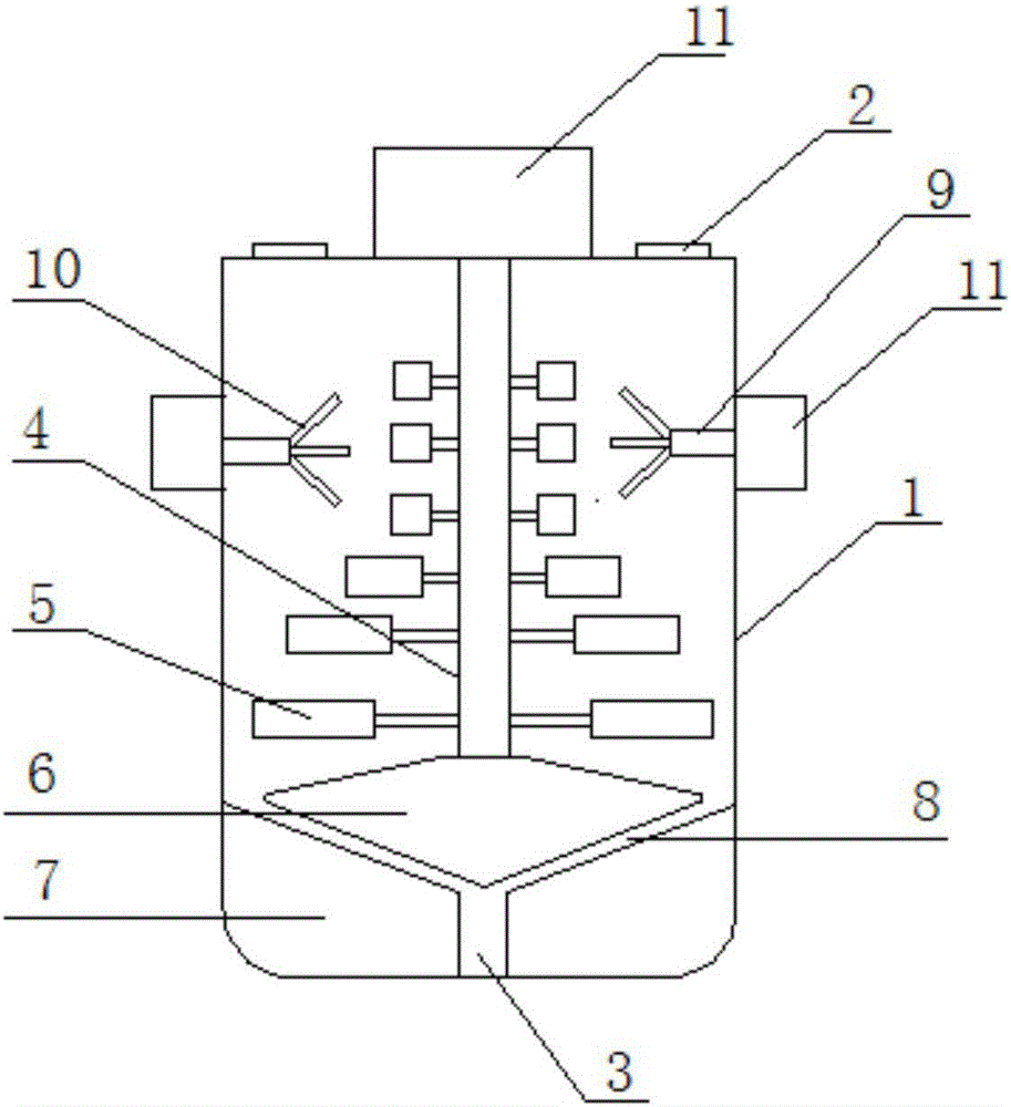 Pre-mixing and rough grinding tank for powder paint