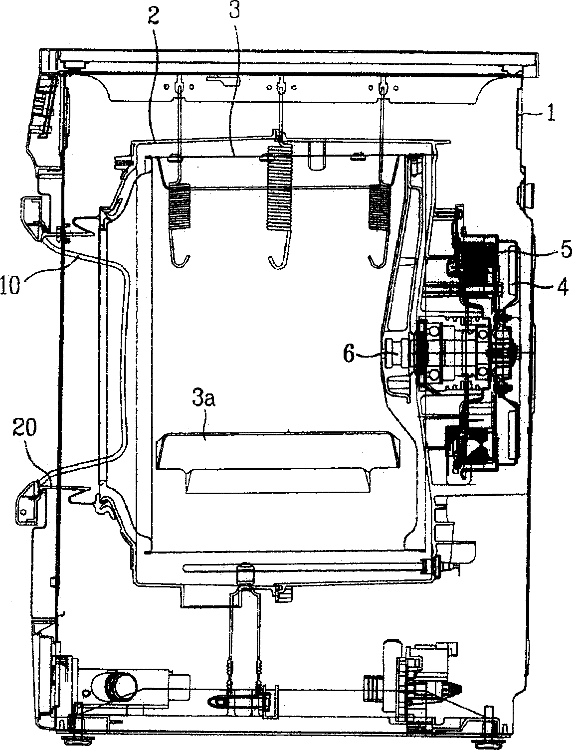 Inclined rotary drum washing machine with pulsative wheel