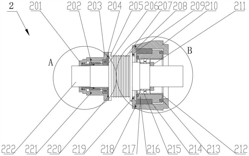 Deep-sea high-power low-vibration motor direct-drive propelling device