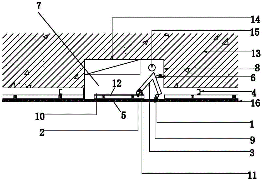 Large-angle door opening structure of hidden fire hydrant