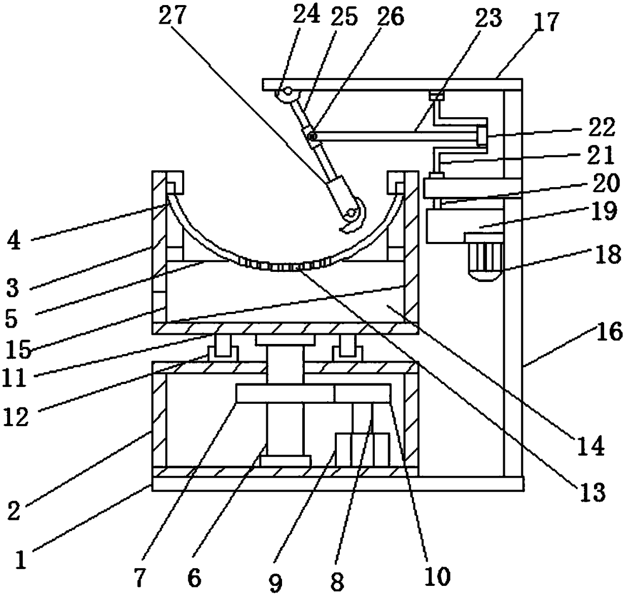 Automatic tea leaf frying device