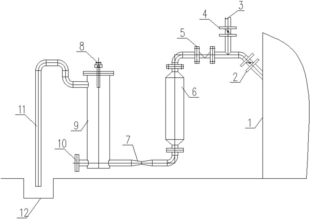 Absorption tower pH and density measuring device for preventing blocking with rinsing water