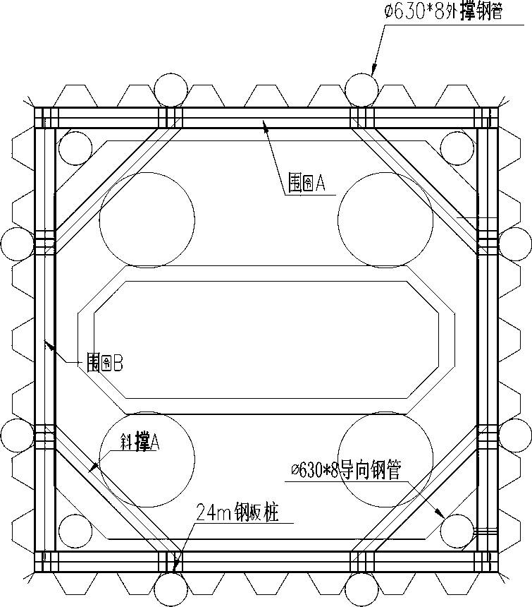 Method for steel sheet pile cofferdam construction in deepwater thick-sludge-layer environment