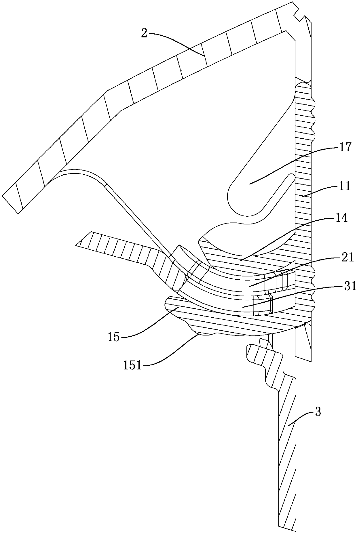 Locking member, locking structure and air conditioner