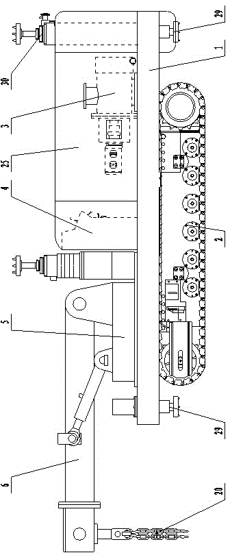 Transport vehicle provided with boom with multidirectional flexible steering function