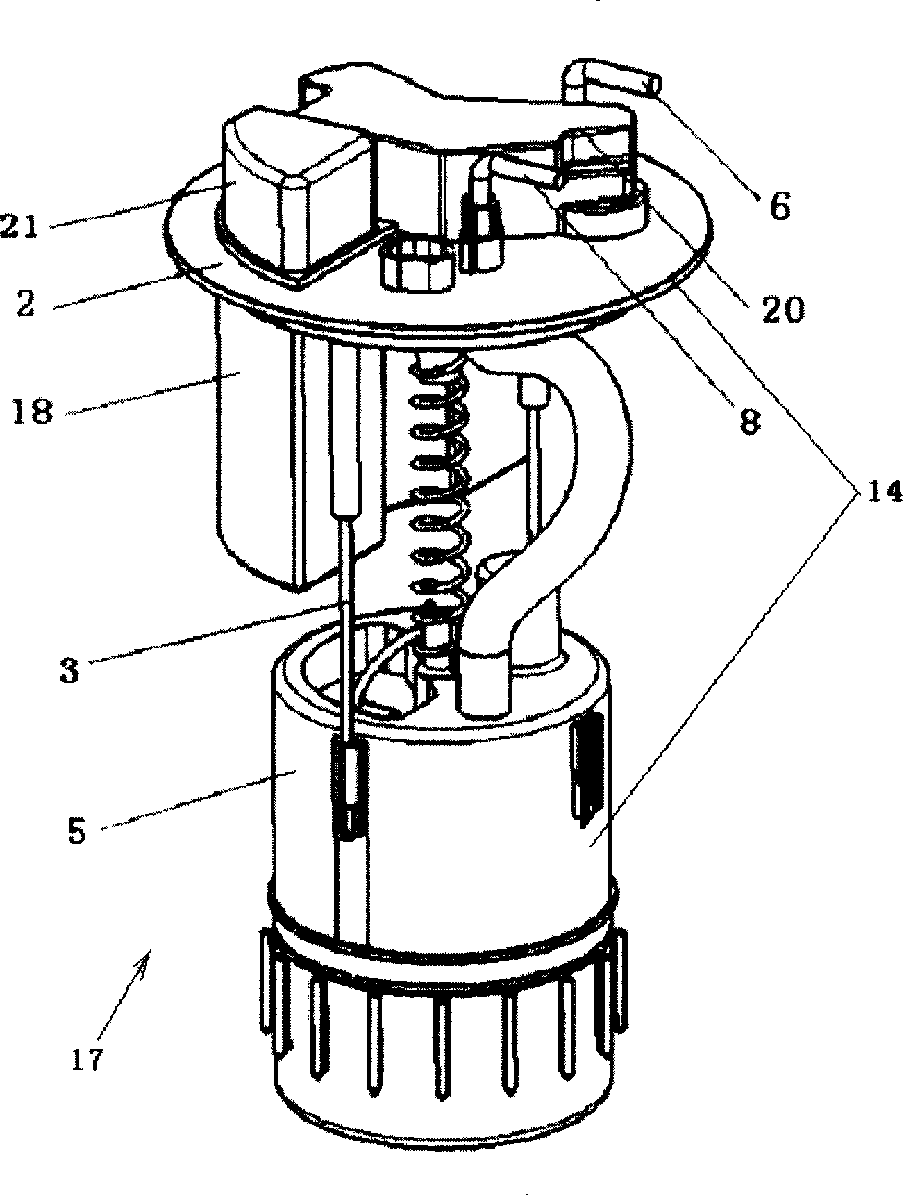 Combined fuel pump device