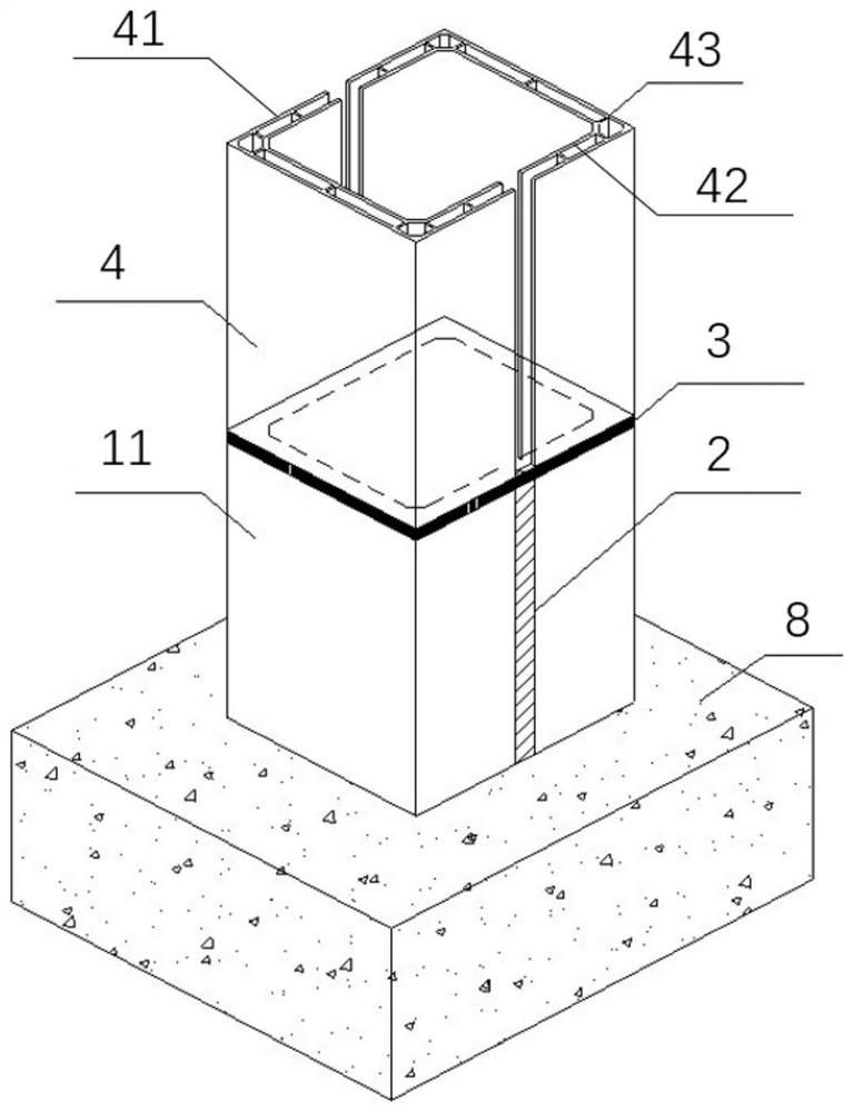 Pier column structure with segmental prefabricated shell and construction method of pier column structure