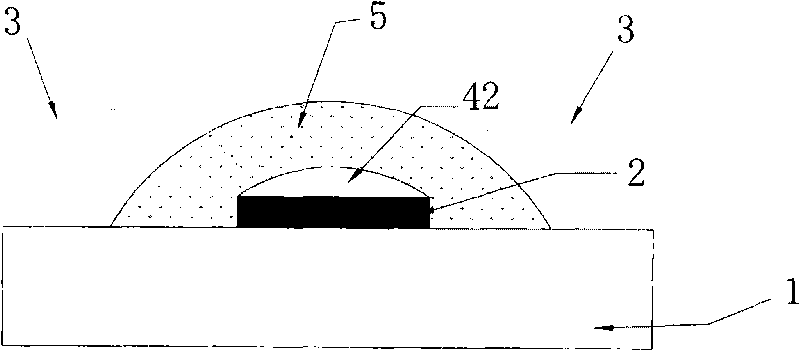 Warm white LED and preparation method thereof