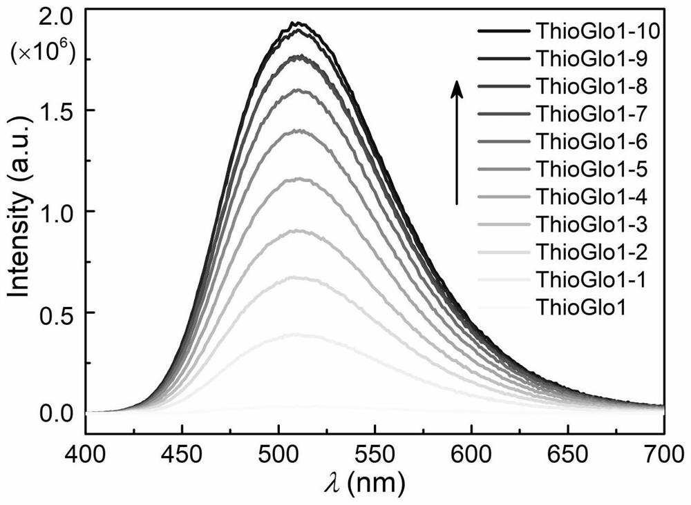 Method for detecting keratin by using ThioGlo1 fluorescent probe