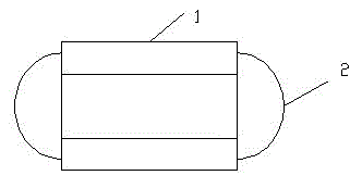 Grinding medium adopting shape of dual-spherical hexagonal prism