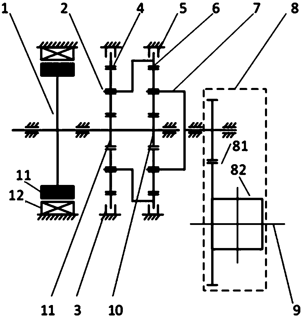 Electric-driving transmission device for electric vehicle and control method