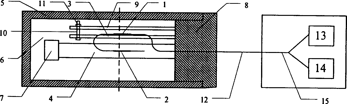 Optical fiber raster vibration sensor of tunable matching filtering demodulation