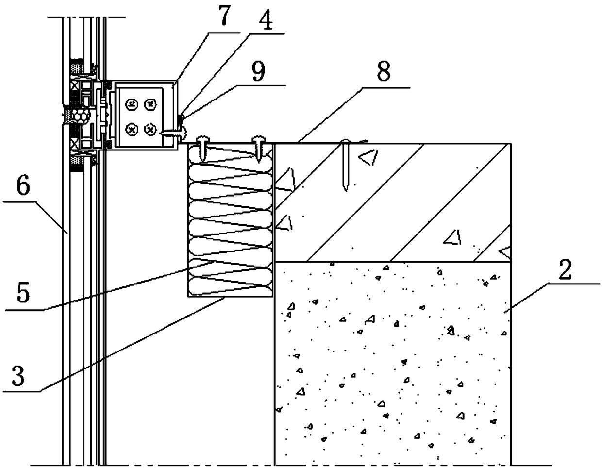 Fire-proof plugging device for curtain wall interlayer and mounting method of fire-proof plugging device