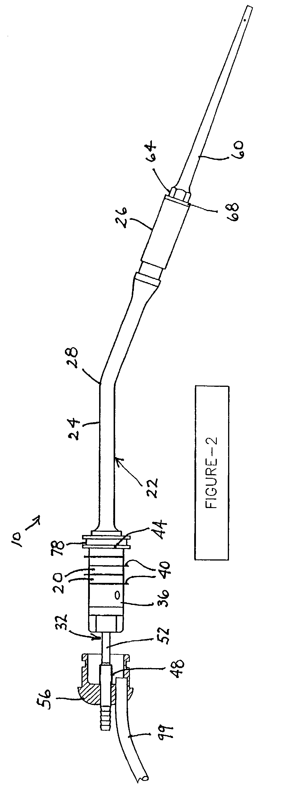 High efficiency medical transducer with ergonomic shape and method of manufacture