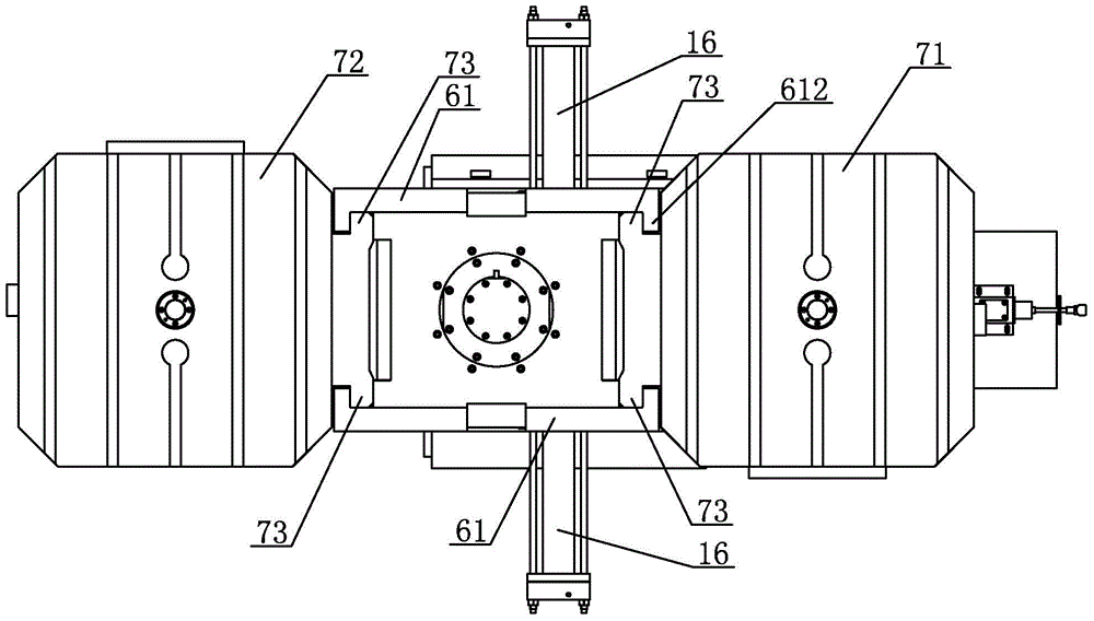 Minor radius exchange platform for machine tool