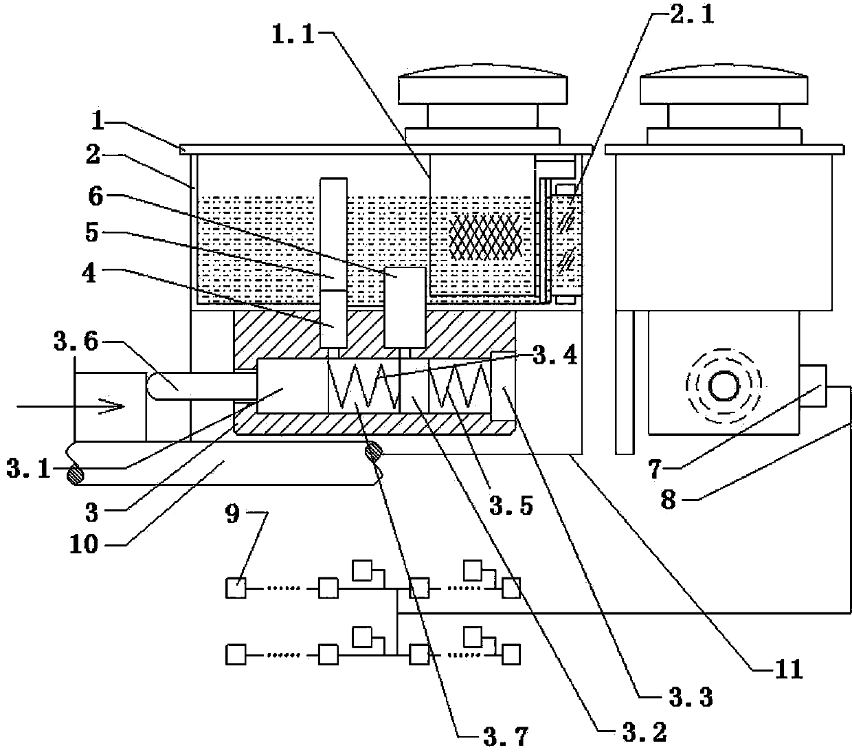 Multipoint automatic oil filler of railway turnout