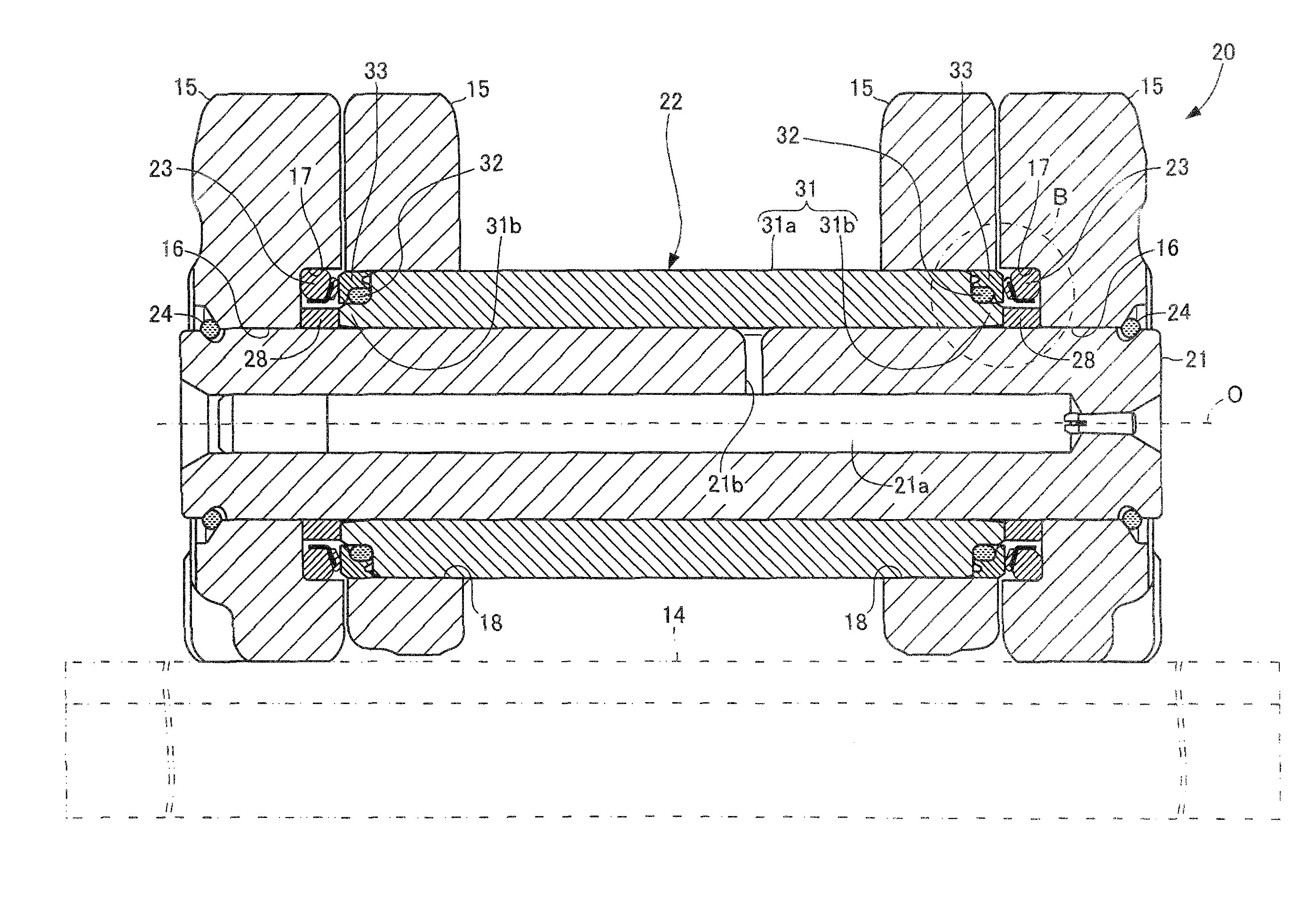 Crawler bushing and crawler link device