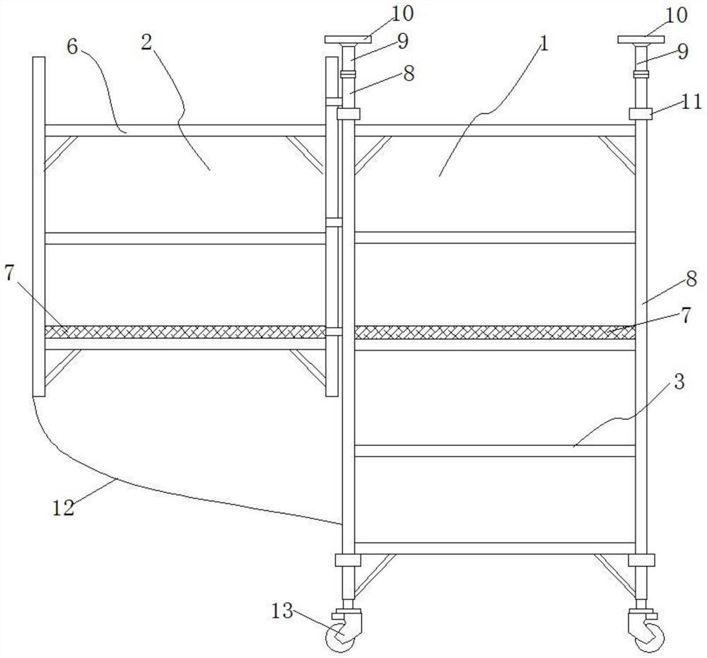 Outer cantilever frame for outer curtain wall construction and installation and construction method of outer cantilever frame