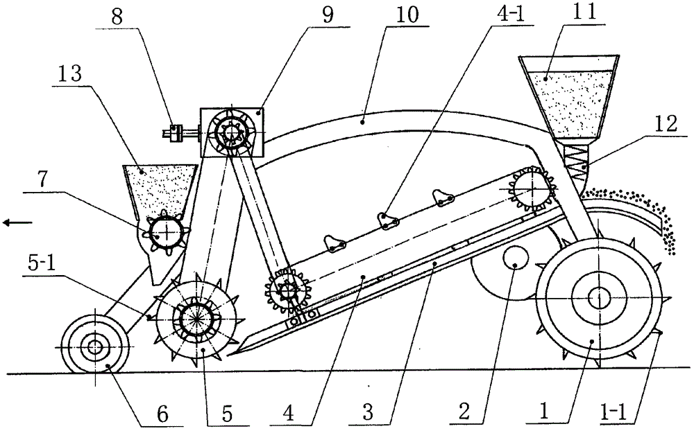 Soil covering type broadcast seeder