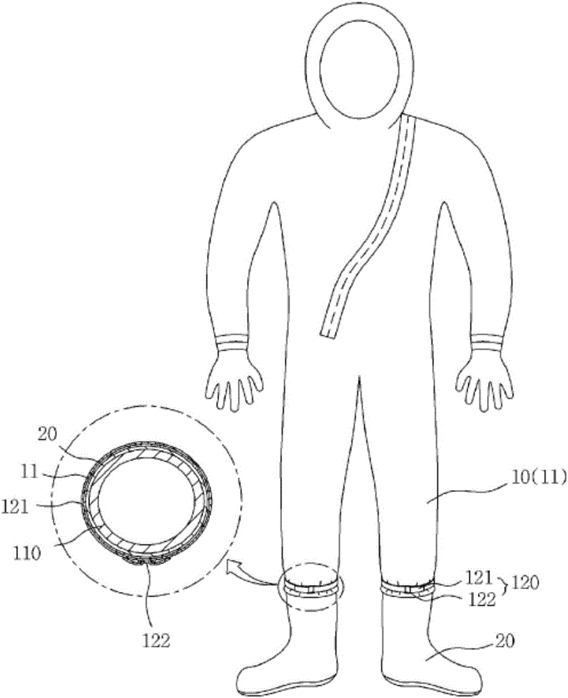 Connecting structures for protective boots for chemical protective clothing