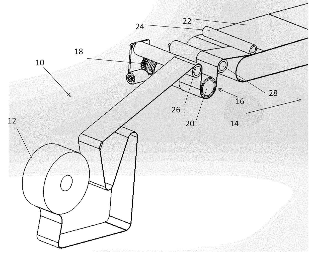 Tensioning mechanism for a textile feed to a stepped operation digital textile printer