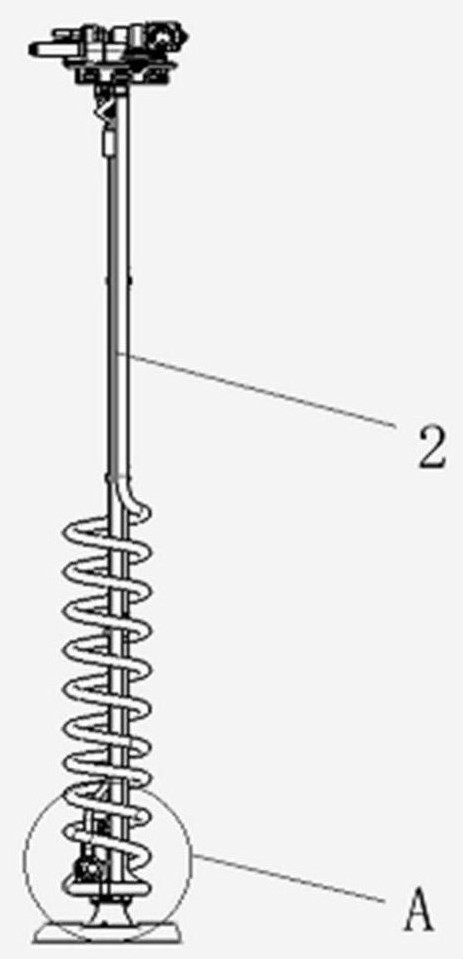 Liquid level sensor bottom end fixing structure