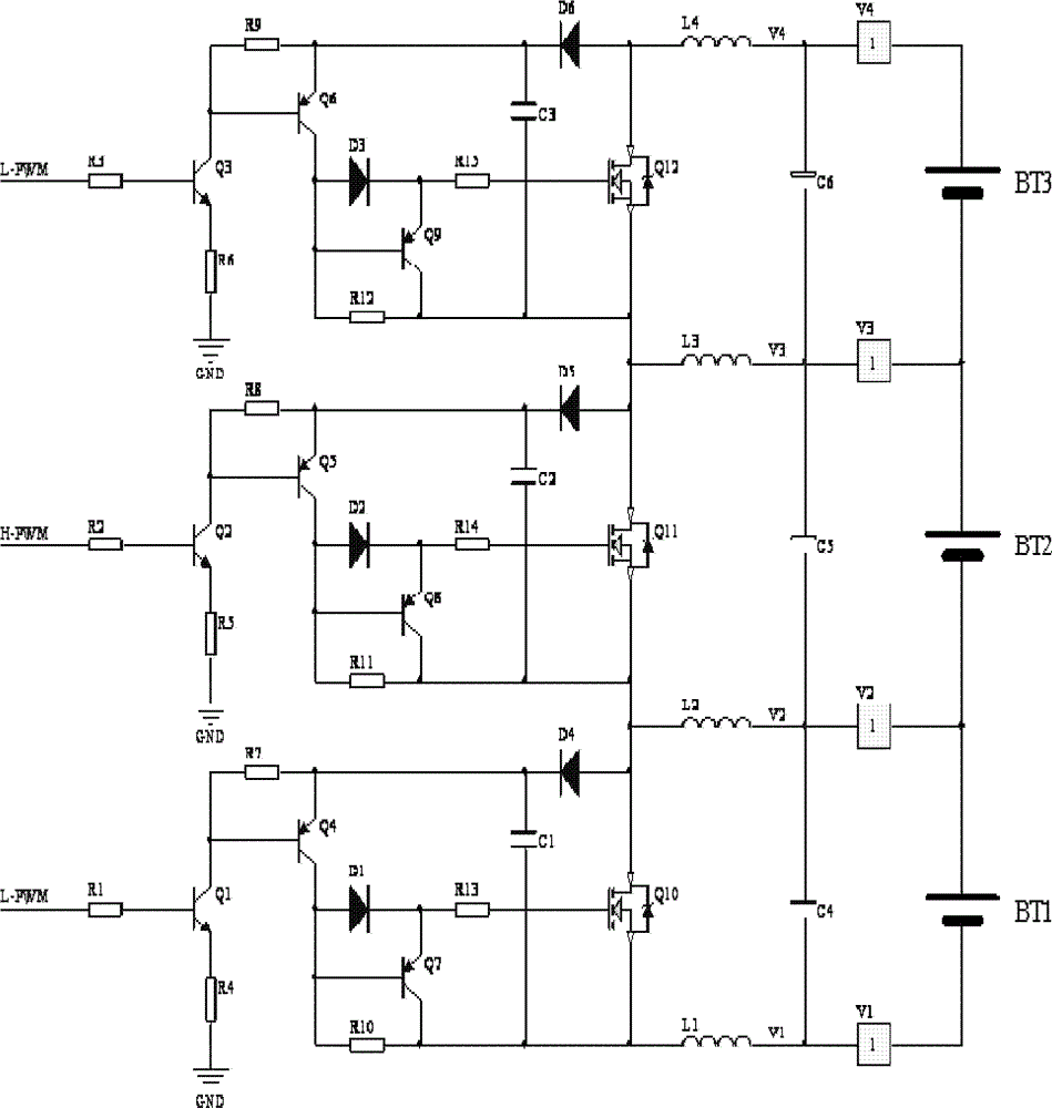 Equalization device for battery electric quantity