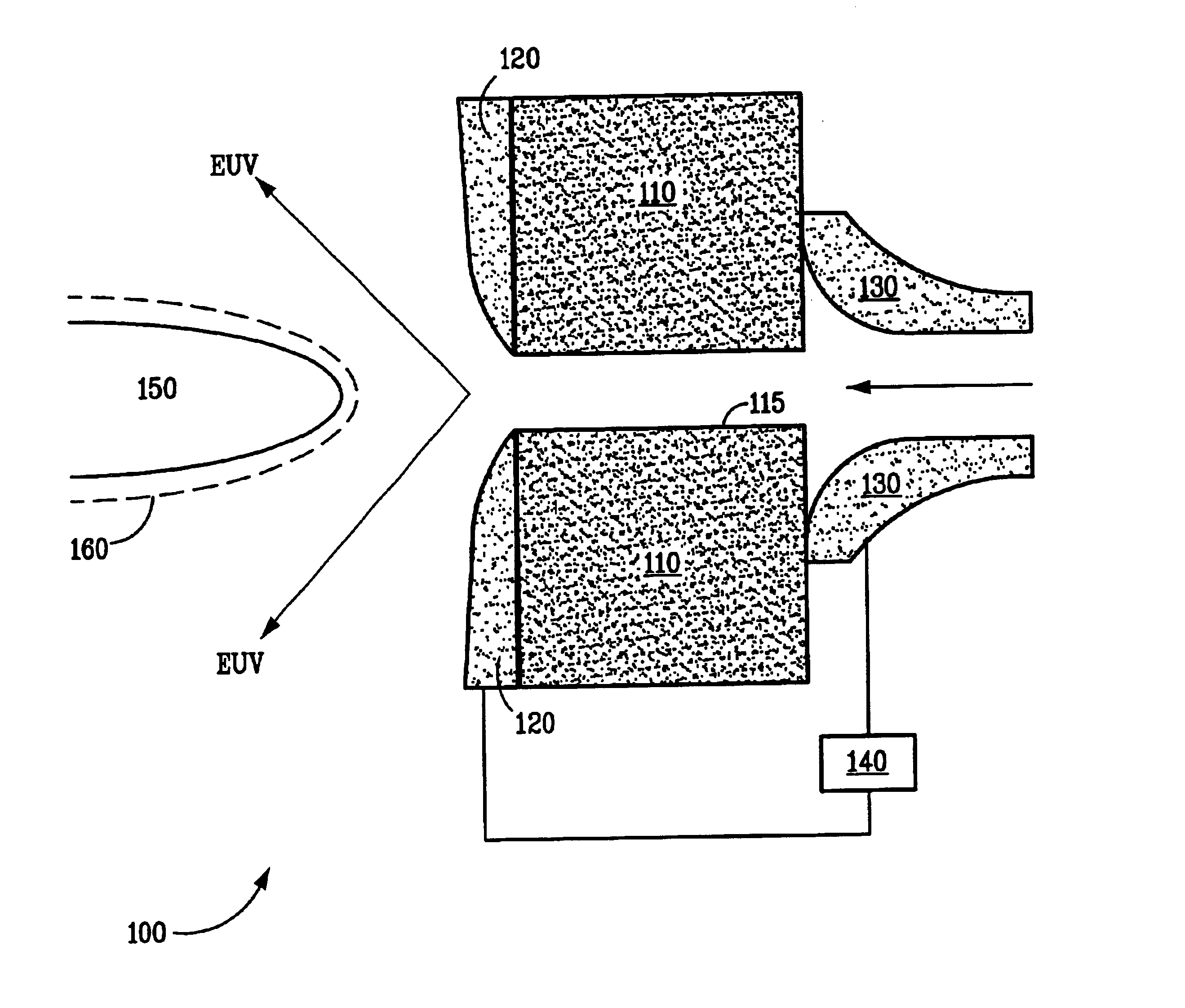 Method and apparatus for debris mitigation for an electrical discharge source