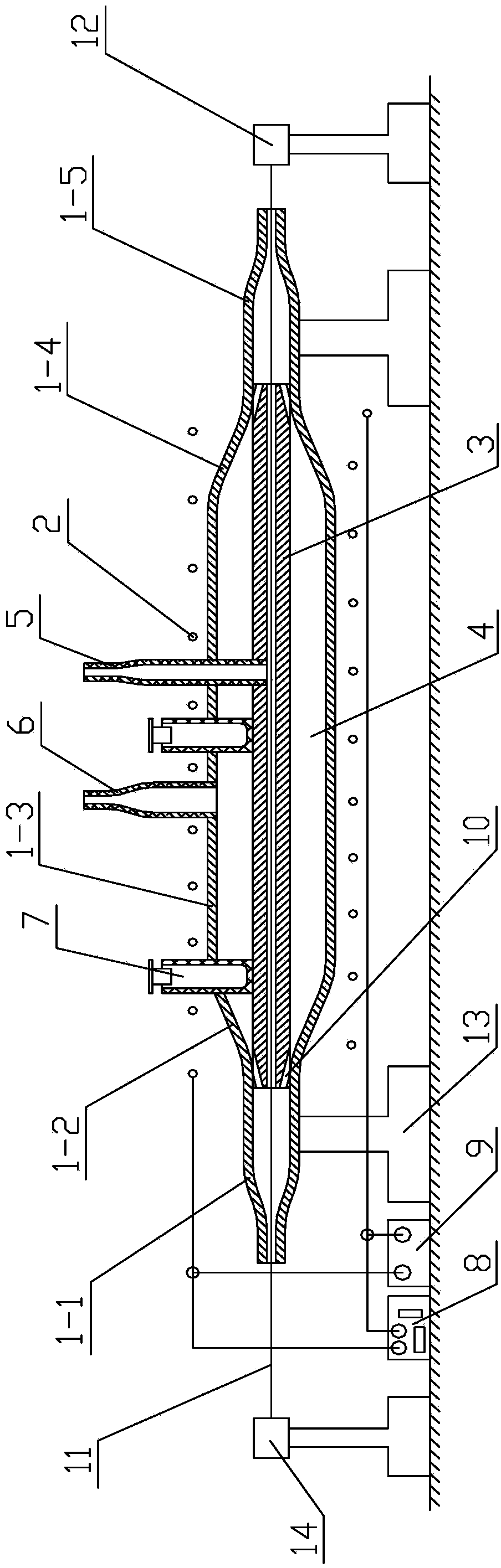 Continuous hot-drawing forming method for nickel-titanium alloy pipe