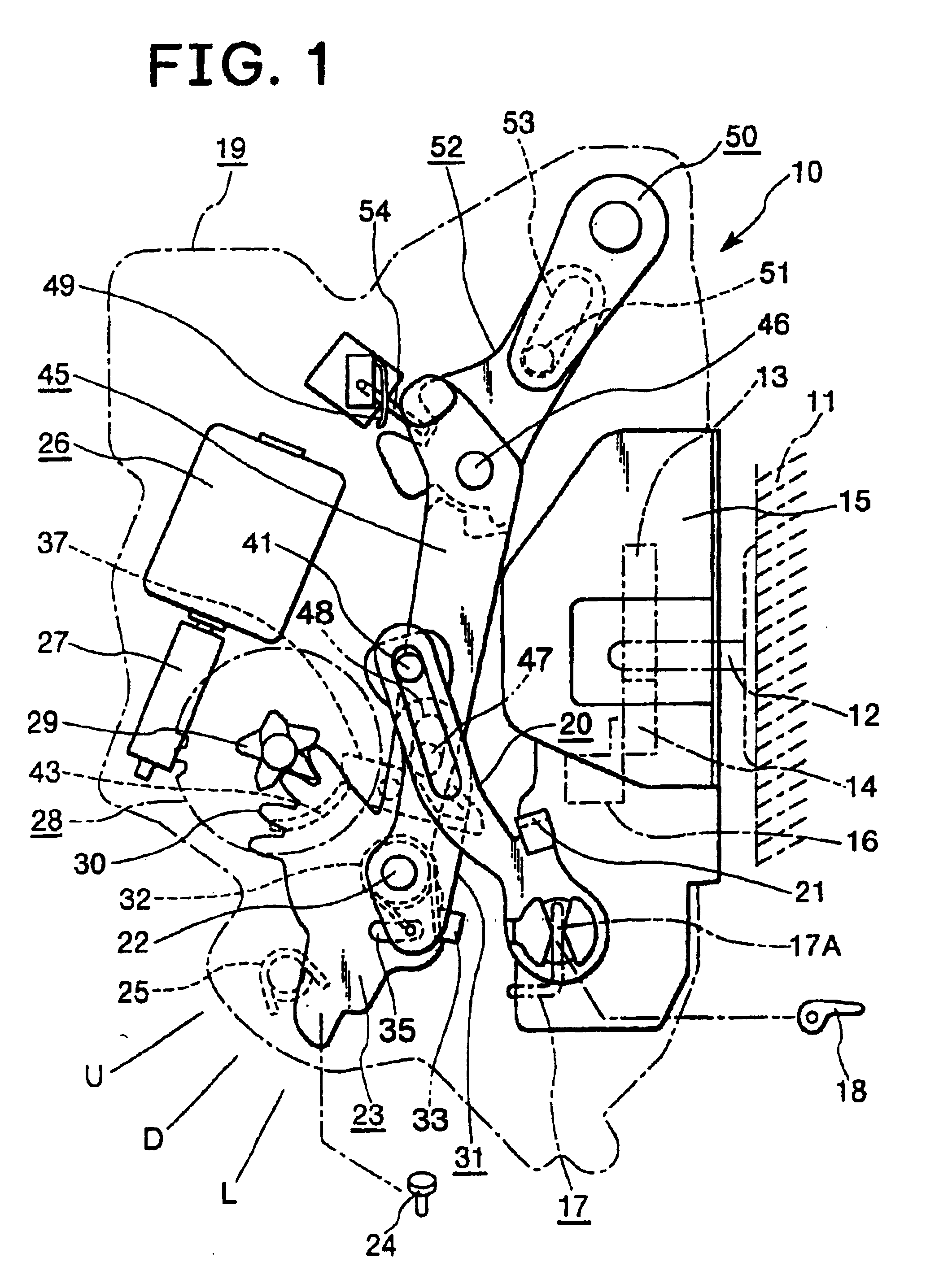 Anti-panic mechanism of vehicle door latch device