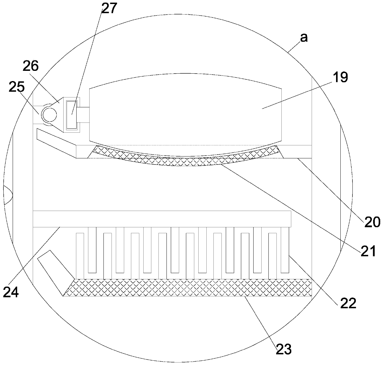 Circulation lifting and screening type multistage grain crushing device