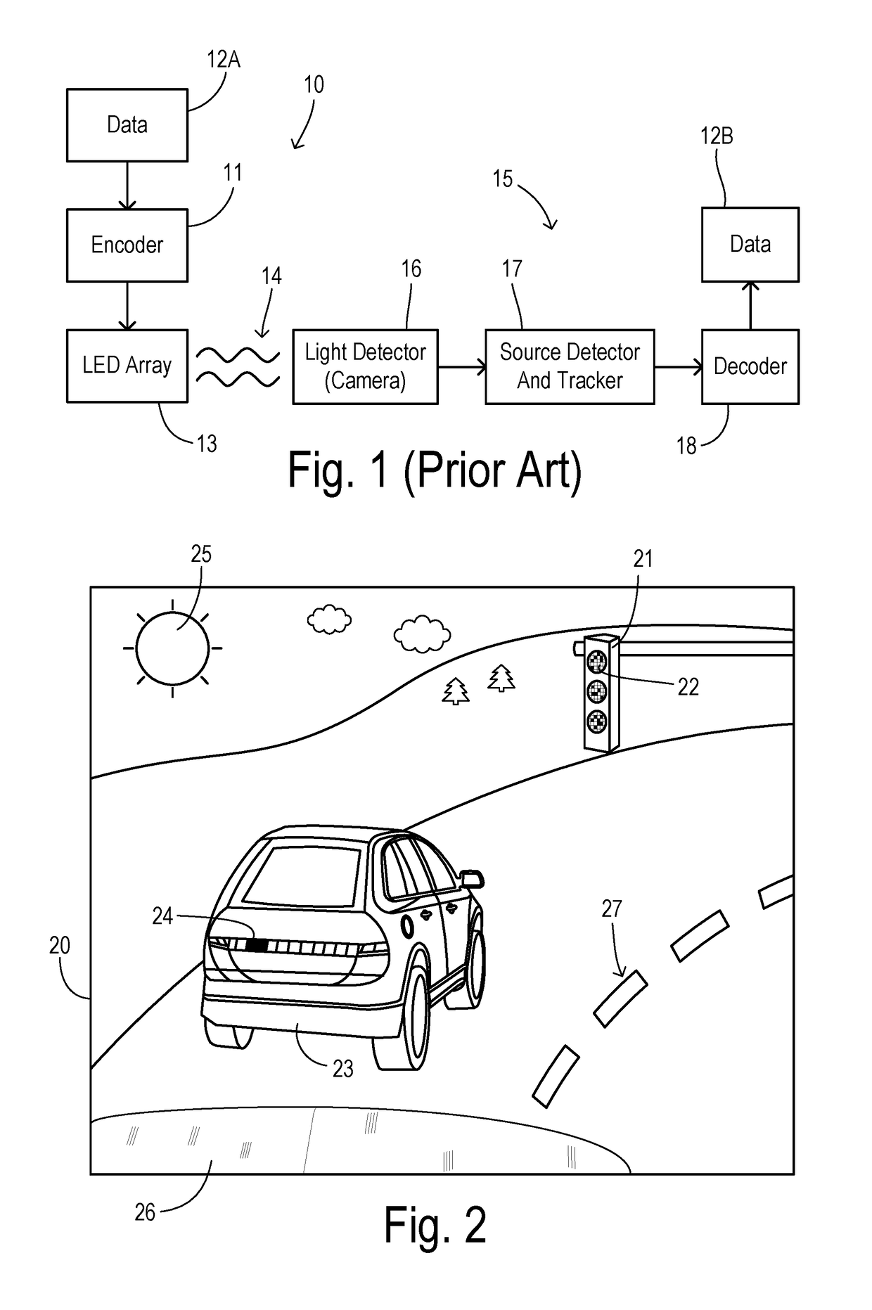 Detection of visible light communication sources over a high dynamic range