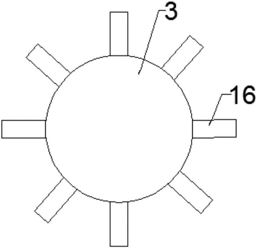 Crushing device used before rolling construction of sludge solidified soil