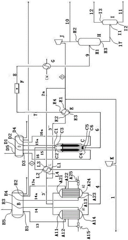 Energy-efficient super-large scale methanol-synthesizing method with production of steam of different grades and apparatus thereof