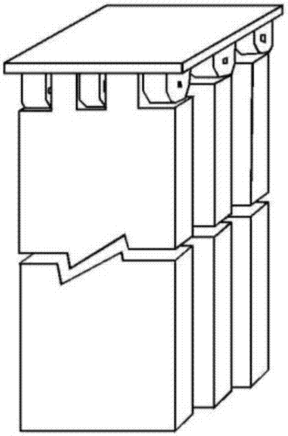 Variable section shaft underground continuous wall foundation and construction method thereof