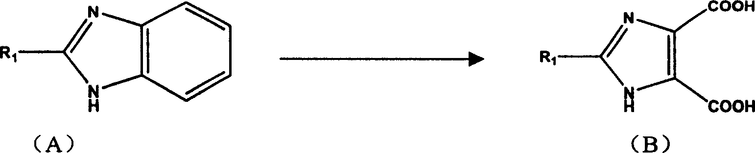 Method for preparing 2-alkyl imidazole 4,5-dicarboxylic acid