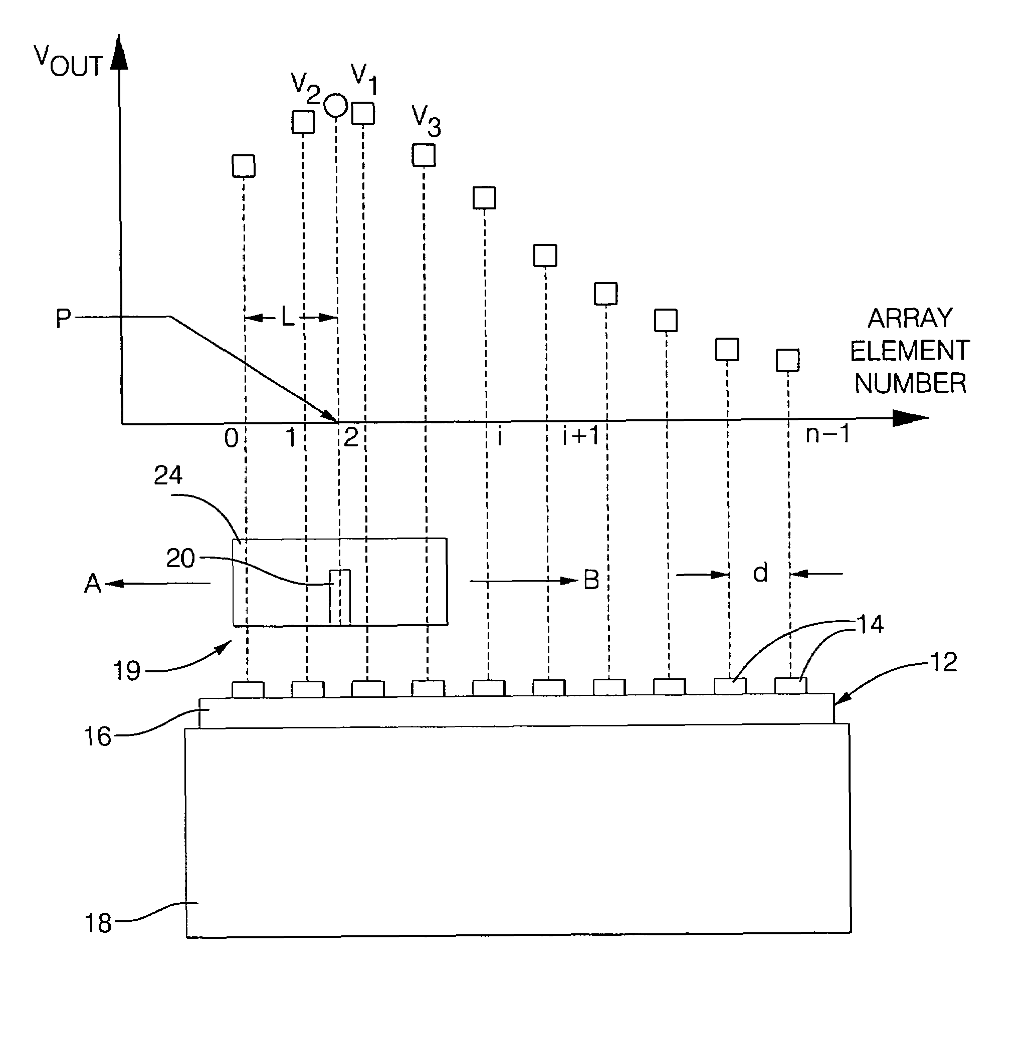 Magnetic array position sensor