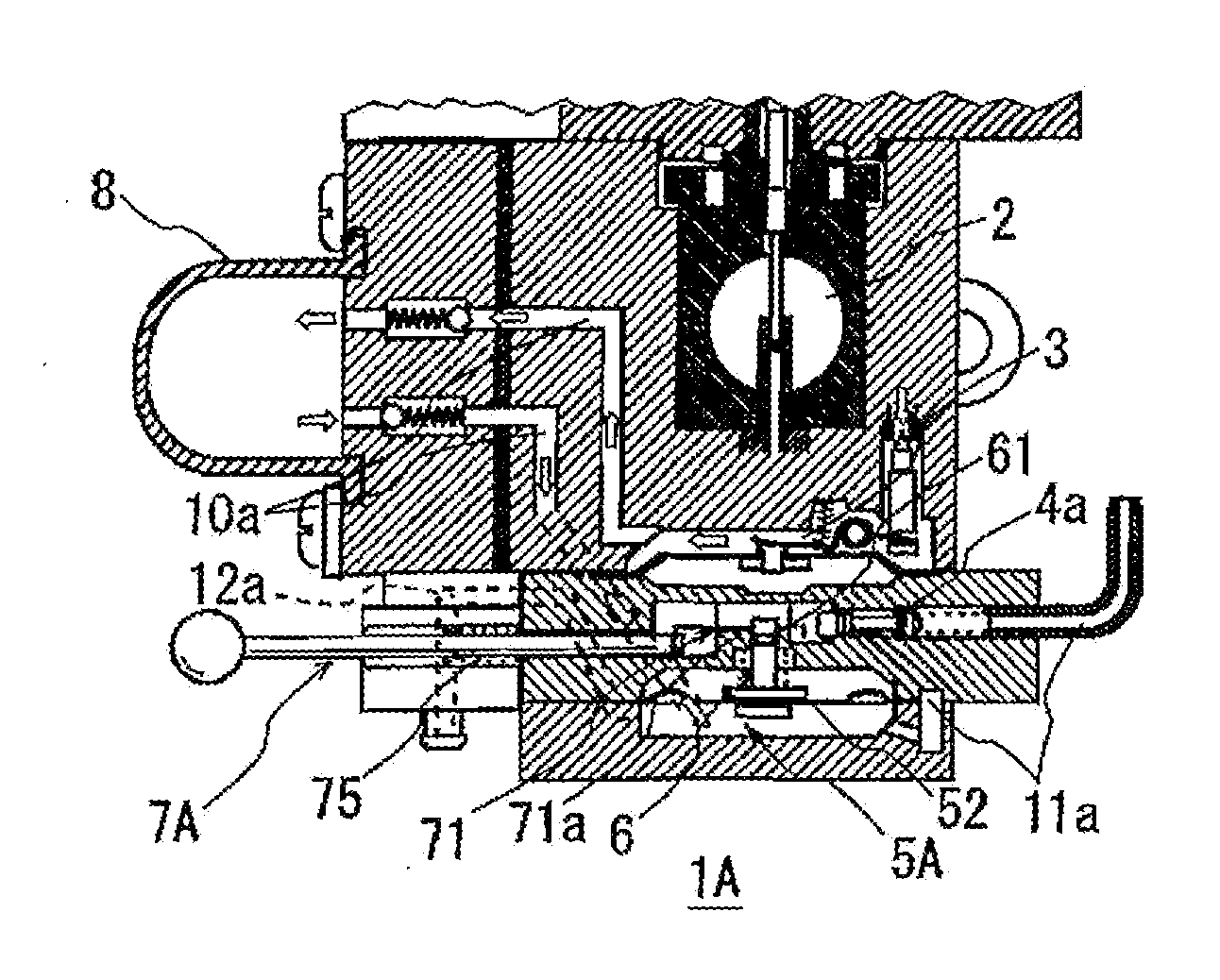 Starting device and carburetor using same