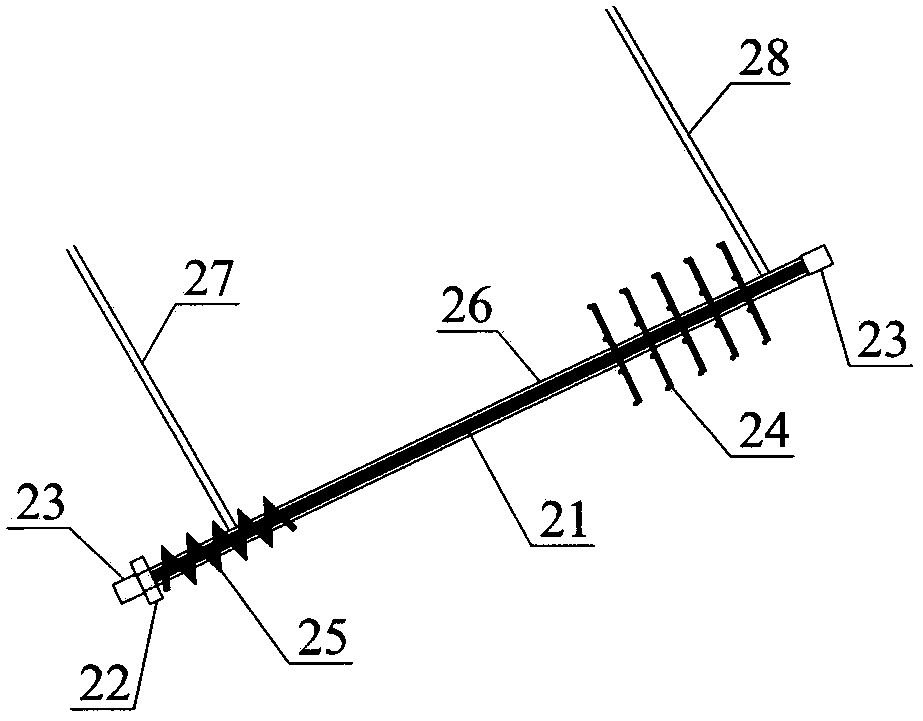 Support pre-stress connection joint of concrete support frame structure