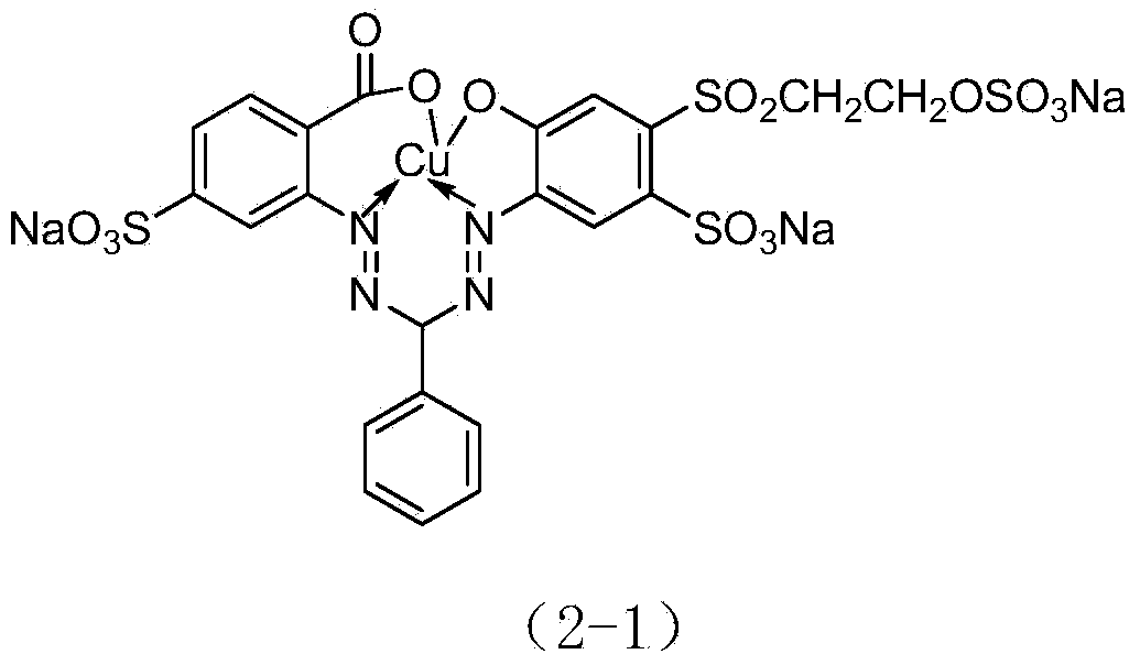 Composite reactive blue dye and application thereof