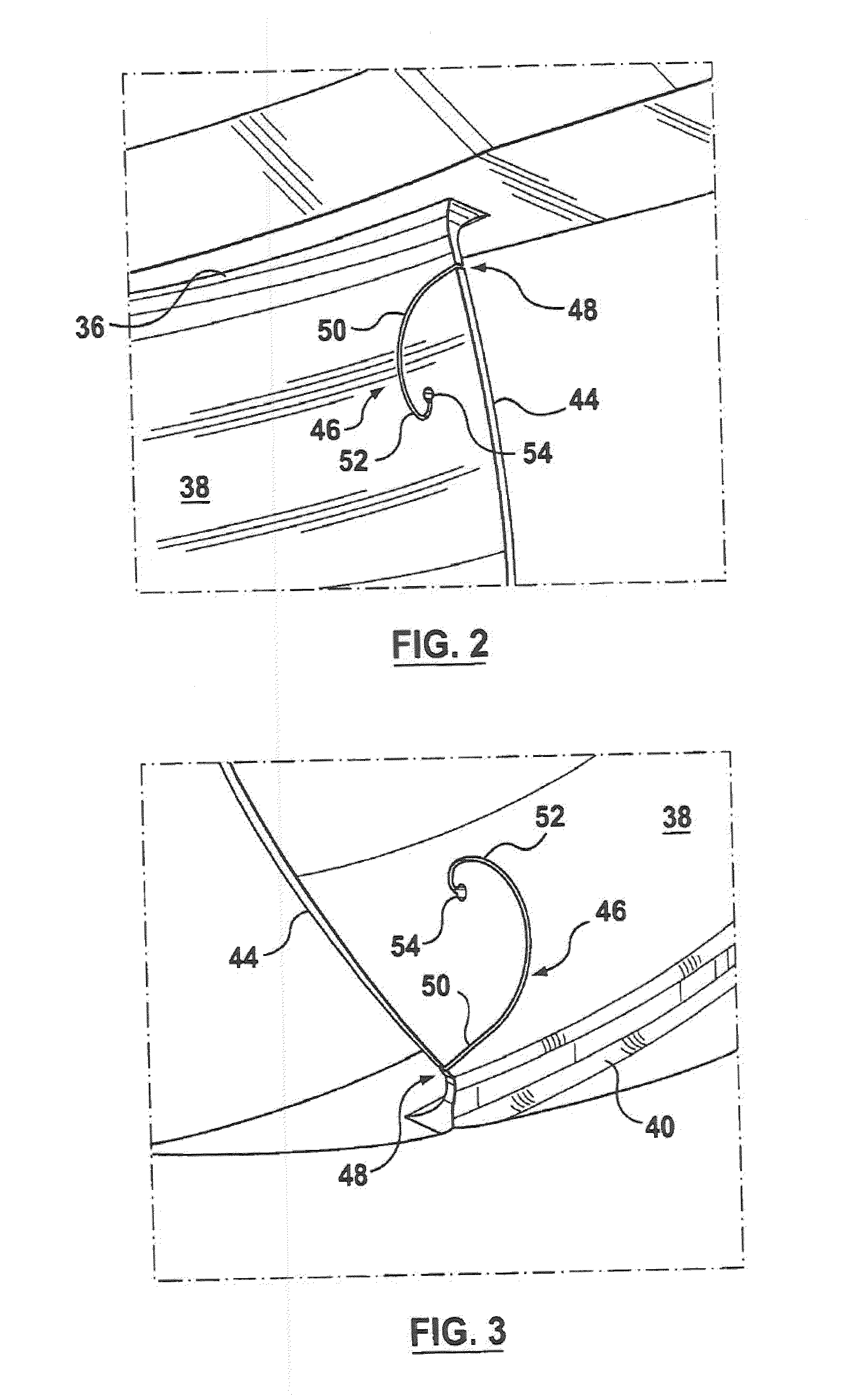 Stress relief grooves for Francis turbine runner blades