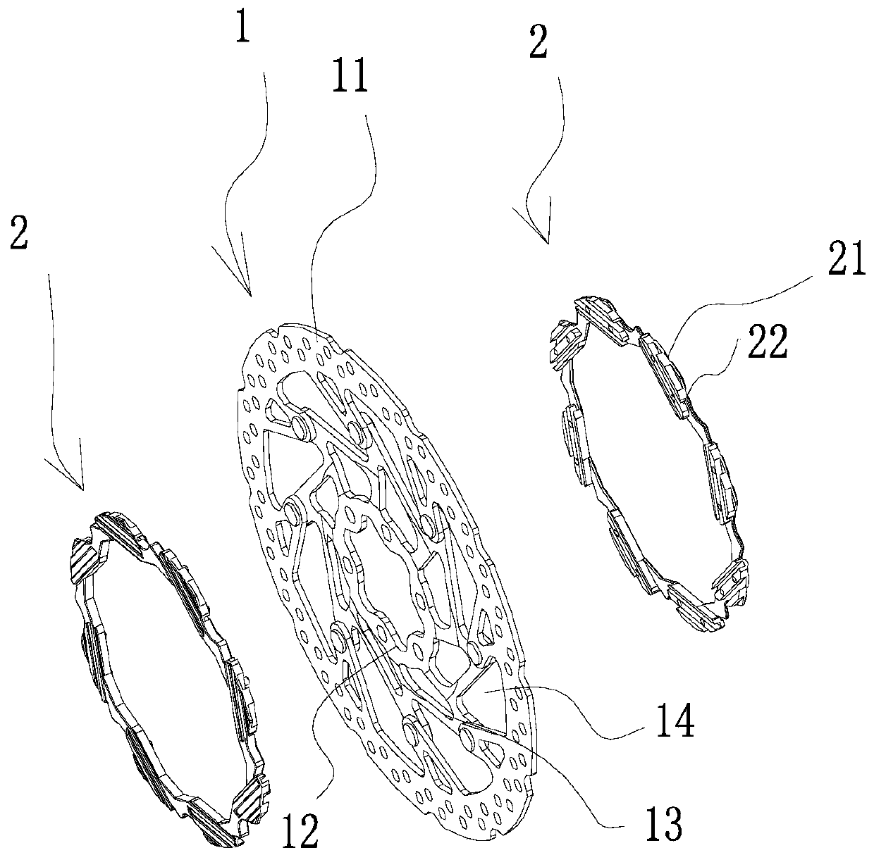 A brake disc assembly