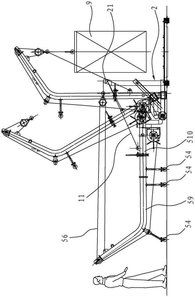 A portable crane for cargo oil pump out of the cabin