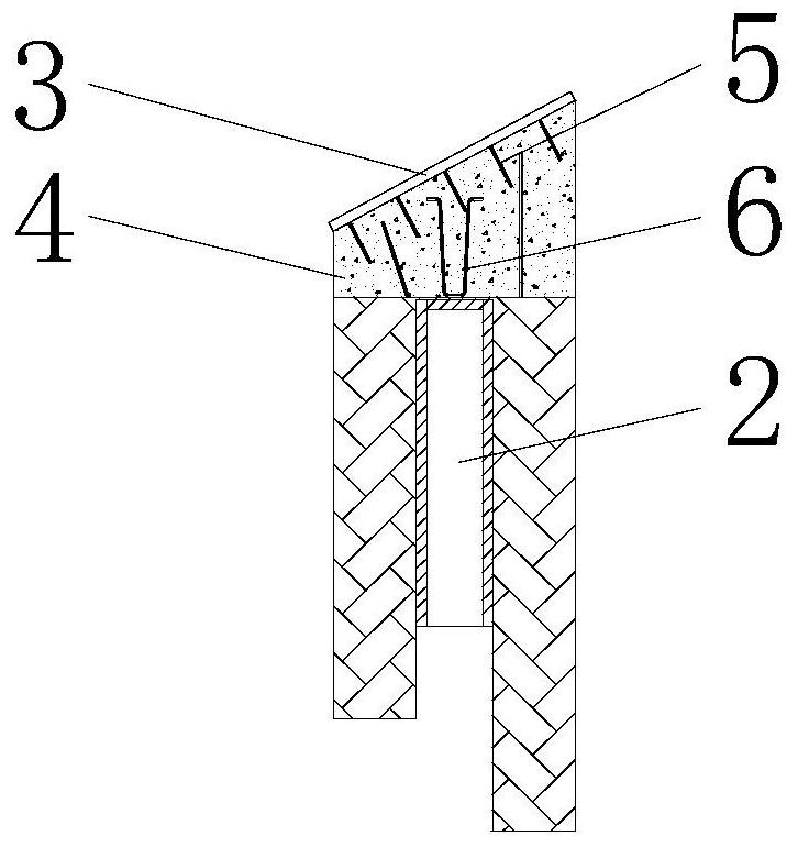 Refractory masonry structure of ring cold machine feed hopper