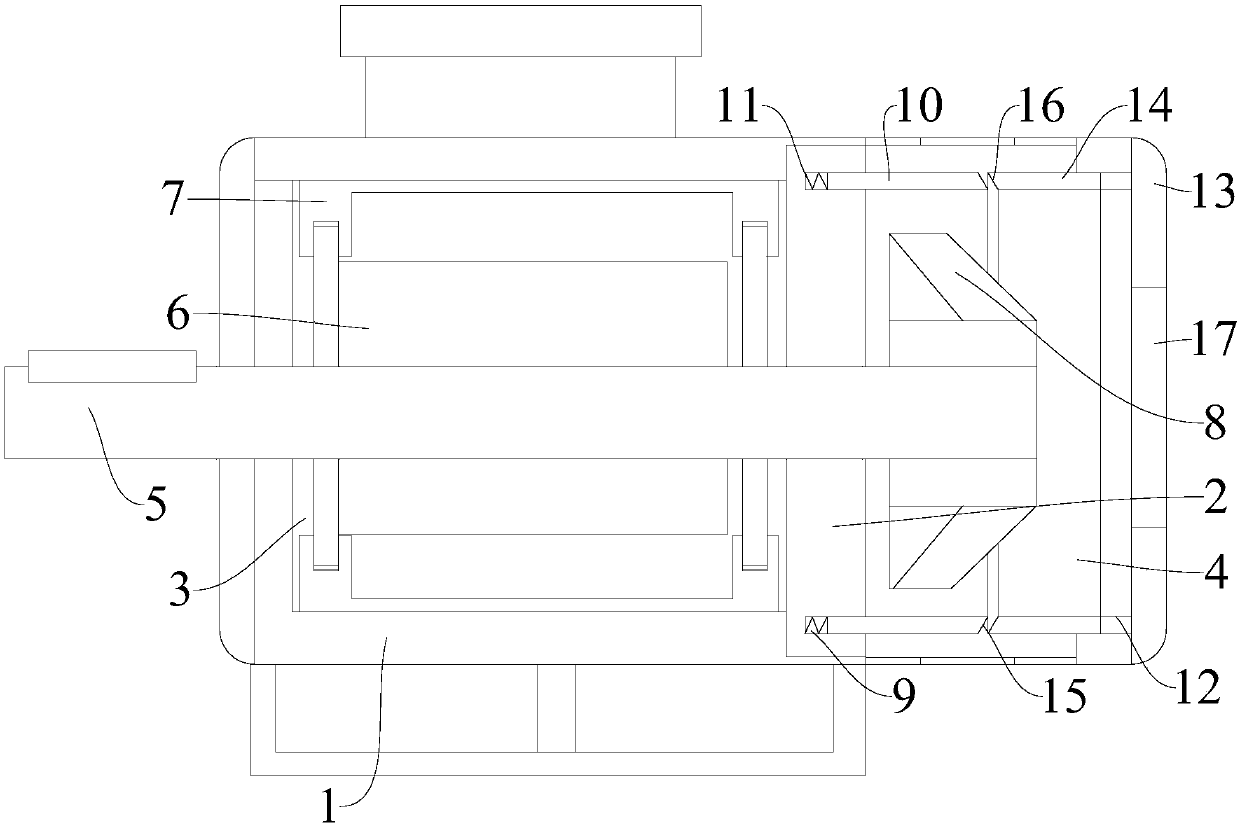 Motor having built-in adjustable sound insulation device