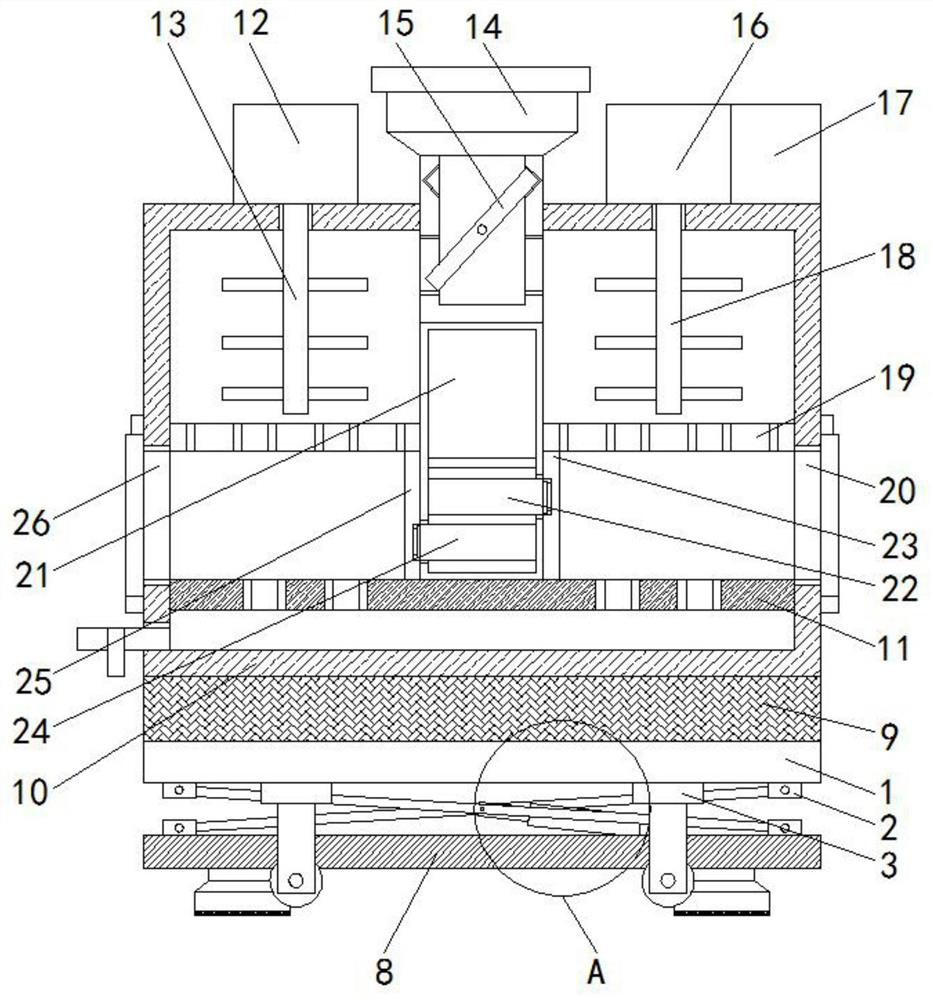 Deodorizing convenient garbage treatment device for building automation